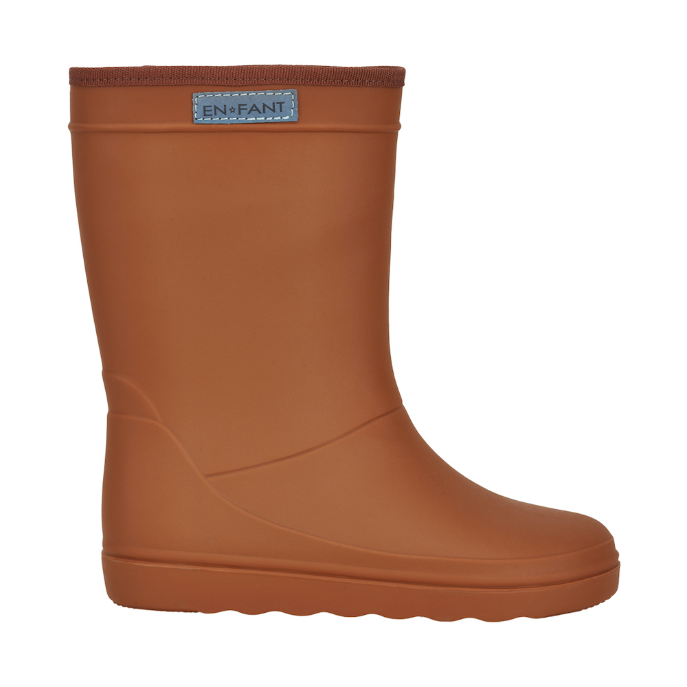 ingenieur Ga naar beneden Absoluut EnFant rubber rain boot solid leather brown laarzen regenlaarzen (zonder  voering) oranje-bruin - Minipop