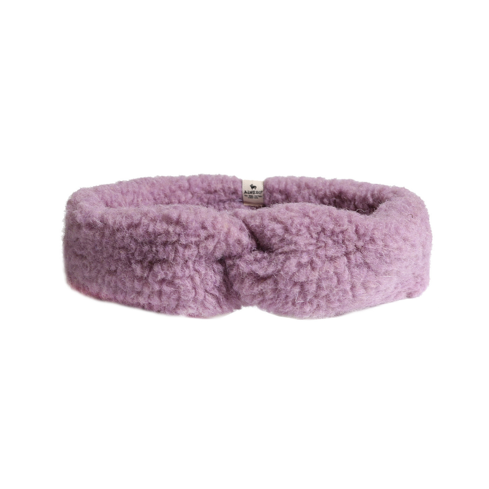 Alwero Coni hoofdband haarband schapenwol lilly lila paars lichtpaars kind - Minipop