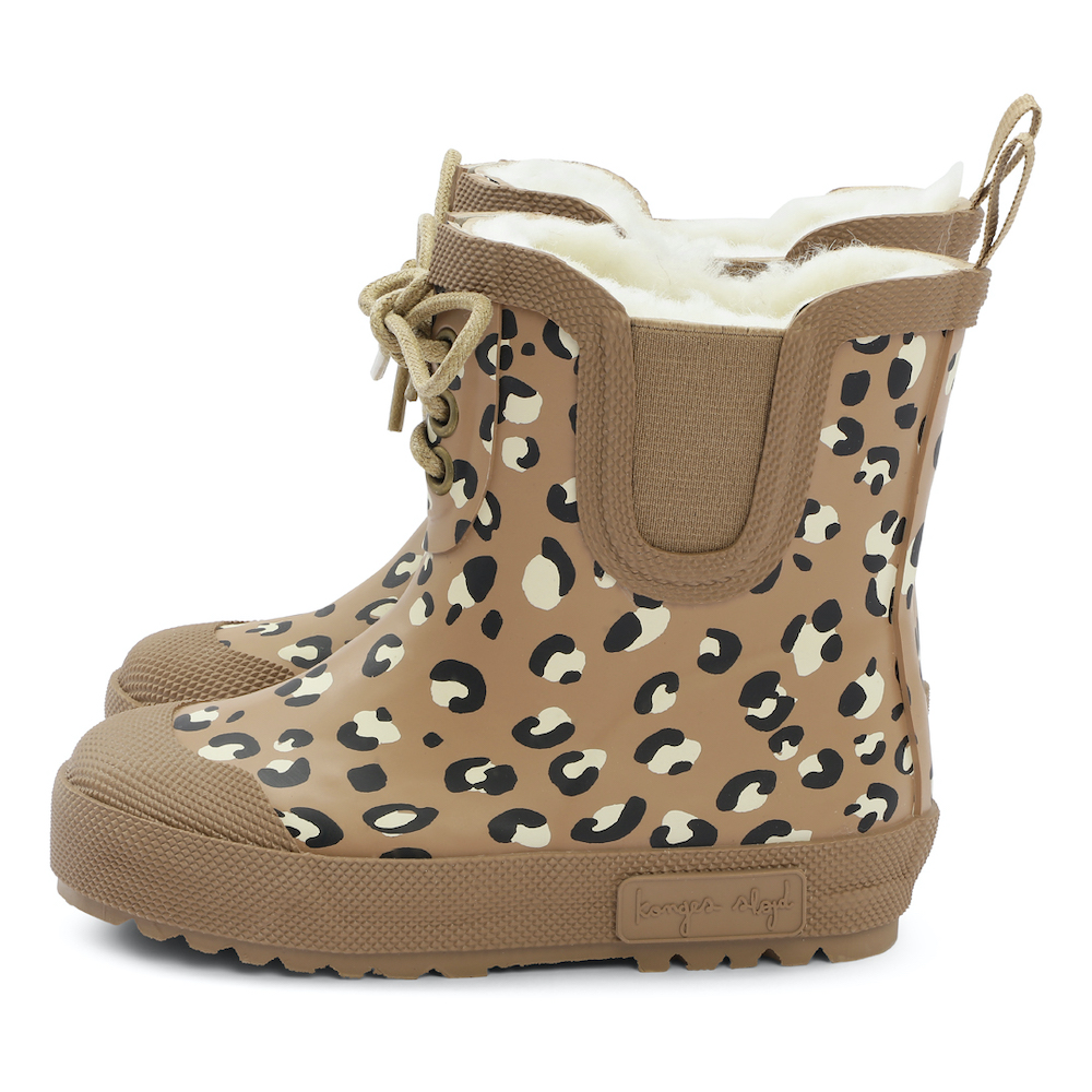 Sloejd / Slojd thermo boots print leo brown winterlaarzen snow boots thermo gevoerde luipaard panter bruin - Minipop