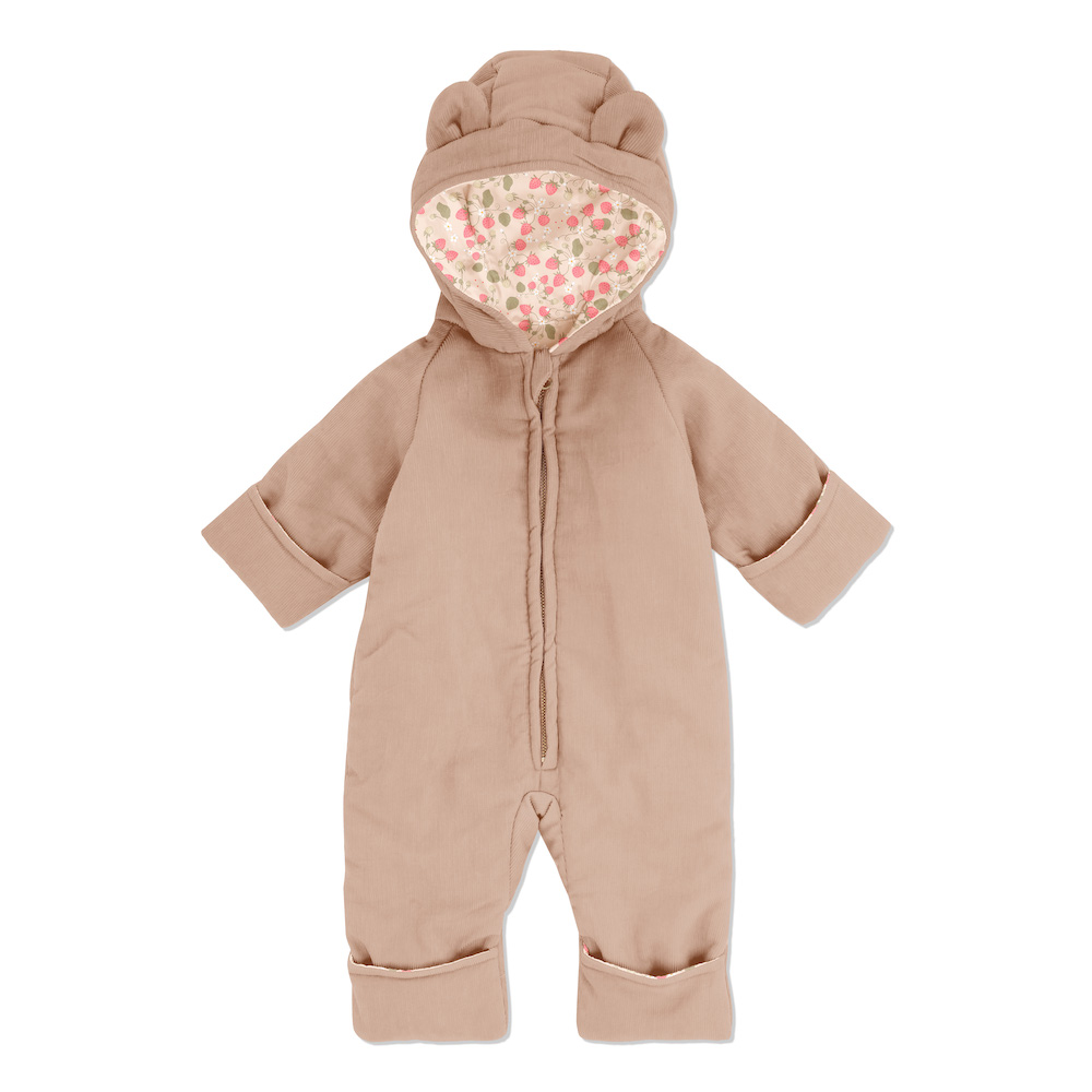 Antecedent Zuidwest Twinkelen Konges Slojd Teddy suit maple sugar baby-pakje met oortjes en capuchon  onesie skipakje creme beige lichtroze - Minipop